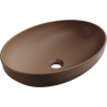 Mexen Cornelia countertop washbasin 50 x 36 cm, Brown matt - 21885068