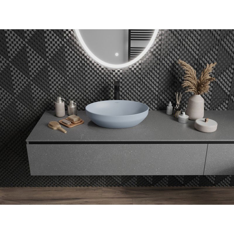 Mexen Cornelia countertop basin 50 x 37 cm, grey-blue matte - 21885069