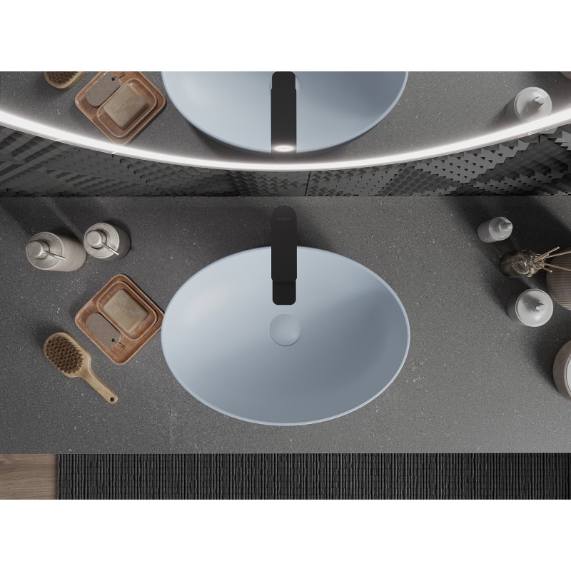 Mexen Cornelia countertop sink 50 x 37 cm, gray-blue matte - 21885069
