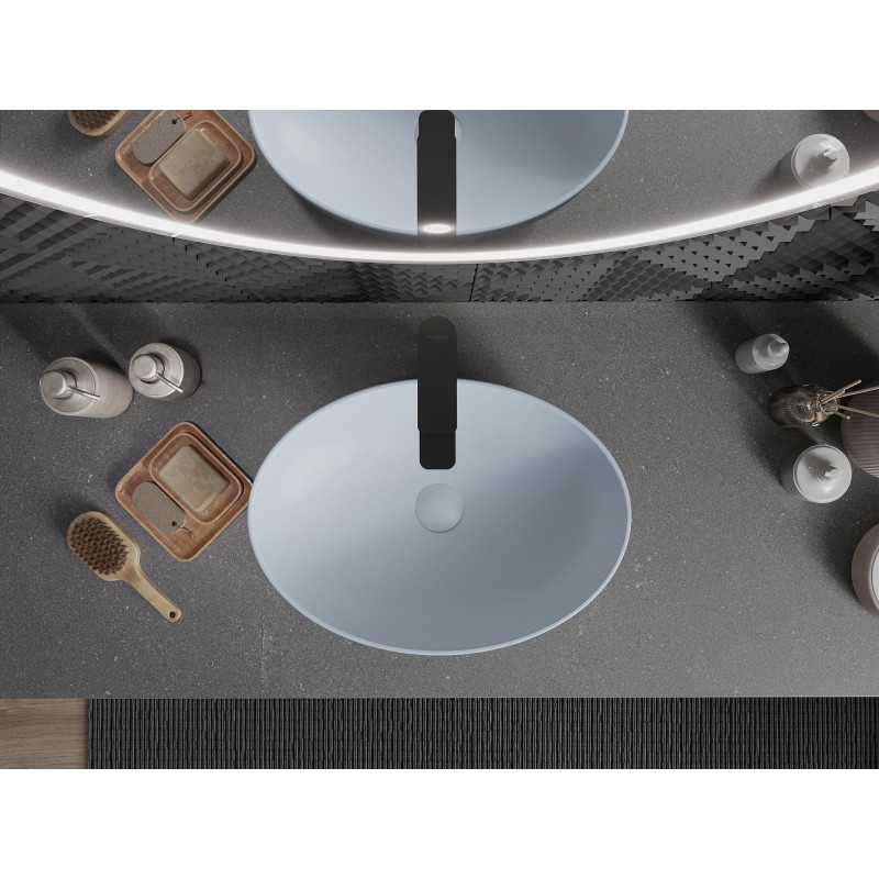 Mexen Cornelia countertop washbasin 50 x 37 cm, gray-blue matte - 21885069