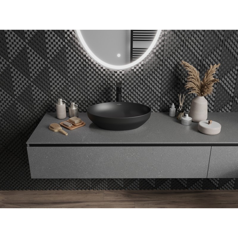 Mexen Cornelia countertop washbasin 50 x 37 cm, matte black - 21885085