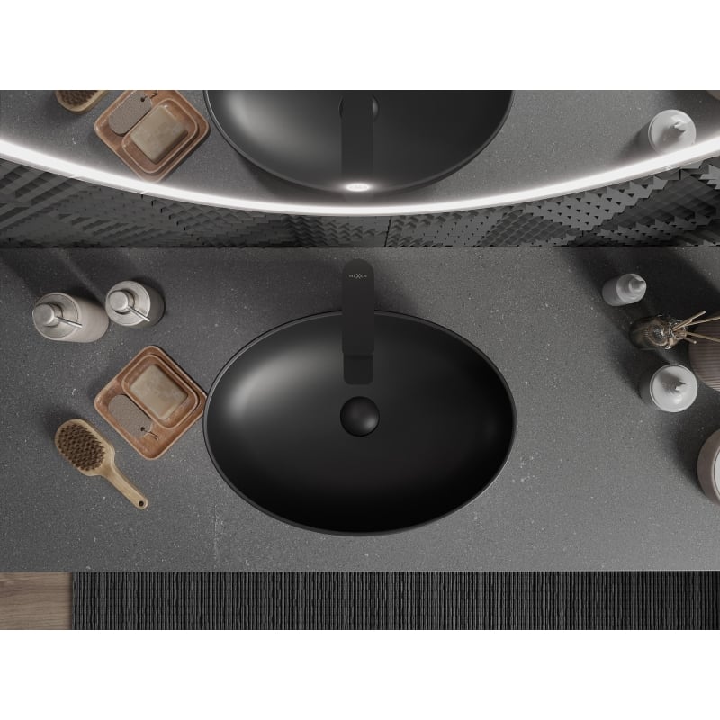 Mexen Cornelia countertop sink 50 x 37 cm, matte black - 21885085
