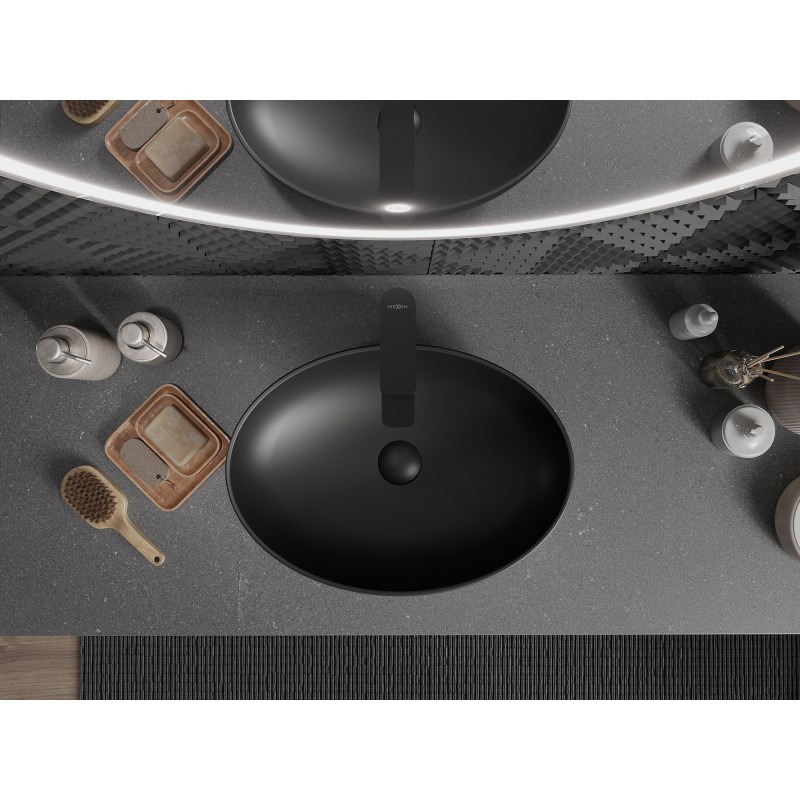 Mexen Cornelia countertop washbasin 50 x 37 cm, matte black - 21885085