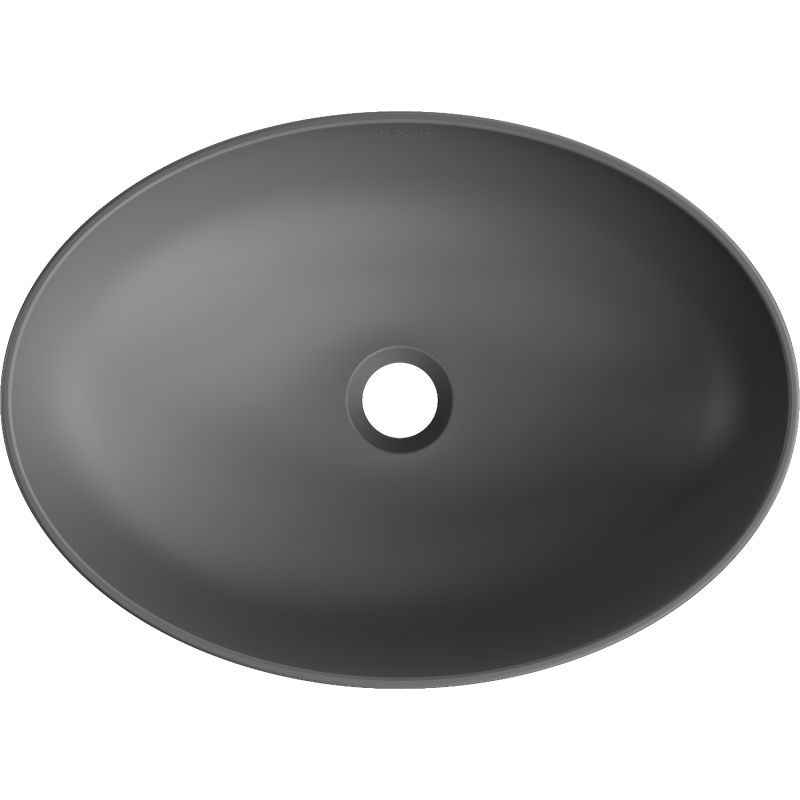 Mexen Cornelia countertop washbasin 50 x 37 cm, dark gray matte - 21885071