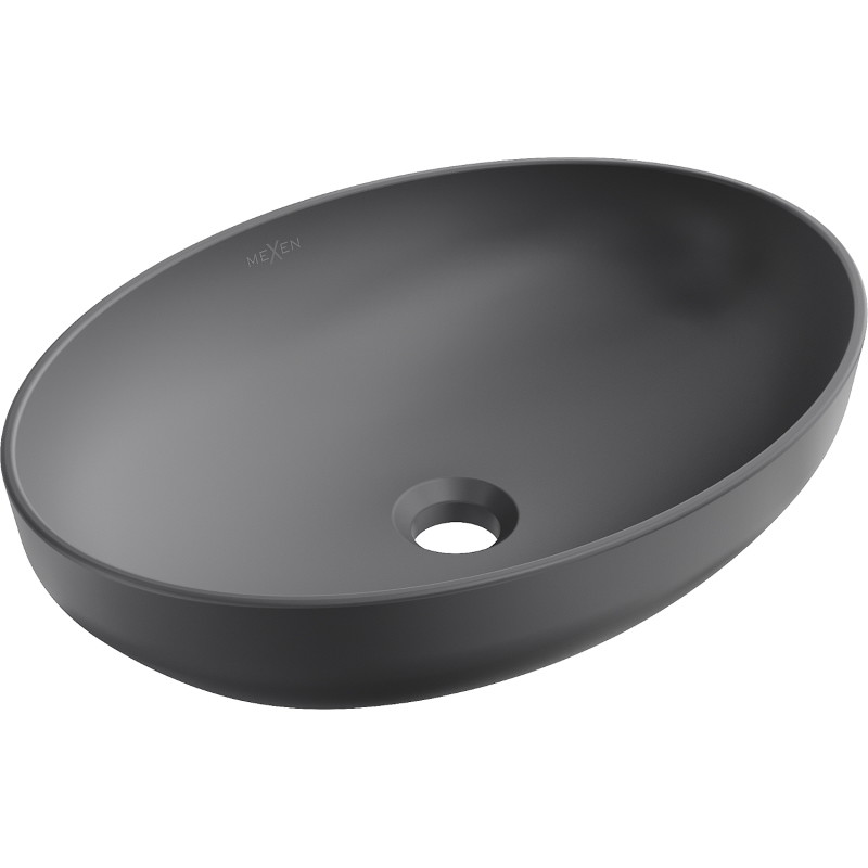 Mexen Cornelia above-counter washbasin 50 x 37 cm, dark gray matte - 21885071