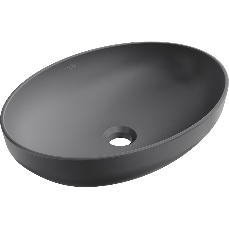 Mexen Cornelia countertop washbasin 50 x 37 cm, dark gray matte - 21885071
