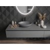 Mexen Cornelia countertop washbasin 50 x 37 cm, dark gray matte - 21885071