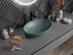 Mexen Cornelia countertop washbasin 50 x 36 cm, Bright green matt - 21885048