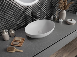 Mexen Cornelia countertop washbasin 50 x 36 cm, Platinum matt - 21885063