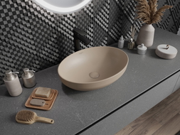 Mexen Cornelia countertop washbasin 50 x 37 cm, matte cappuccino - 21885064