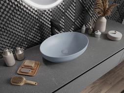 Mexen Cornelia countertop basin 50 x 37 cm, grey-blue matte - 21885069