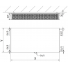 Mexen CCF33 Flat panel radiator 500 x 1500 mm, central bottom connection, 2851 W, white - W6C33F-050-150-00
