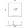 Mexen Goya countertop basin 35 x 35 cm, white - 22183500