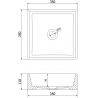 Mexen Goya countertop sink 35 x 35 cm, white - 22183500