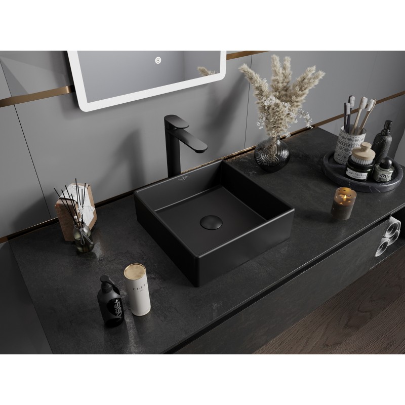 Mexen Goya countertop sink 35 x 35 cm, matte black - 22183585