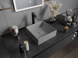 Mexen Goya countertop sink 35 x 35 cm, light gray matte - 22183561