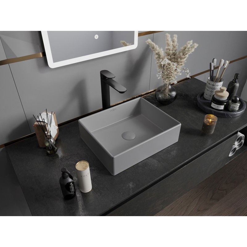 Mexen Goya countertop washbasin 40 x 32 cm, light grey matte - 22184061