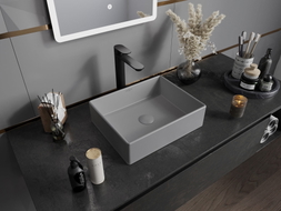 Mexen Goya countertop washbasin 40 x 32 cm, light gray matte - 22184061