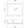 Mexen Goya countertop washbasin 40 x 32 cm, Light Grey matt - 22184061