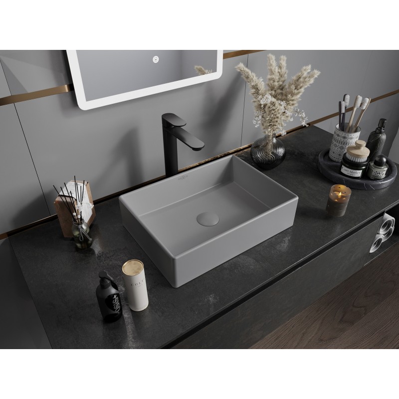 Mexen Goya countertop washbasin 45 x 32 cm, light gray matte - 22184561