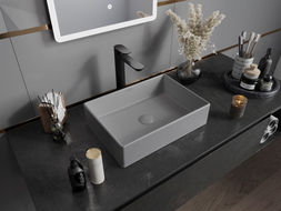 Mexen Goya countertop washbasin 45 x 32 cm, light gray matte - 22184561