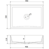 Mexen Goya Countertop Basin 45 x 32 cm, Light Grey Matte - 22184561