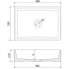 Mexen Goya countertop washbasin 45 x 32 cm, Light Grey matt - 22184561