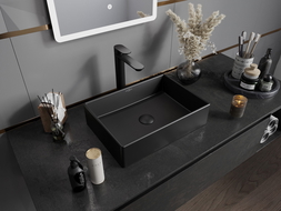 Mexen Goya countertop washbasin 45 x 32 cm, Black matt - 22184585