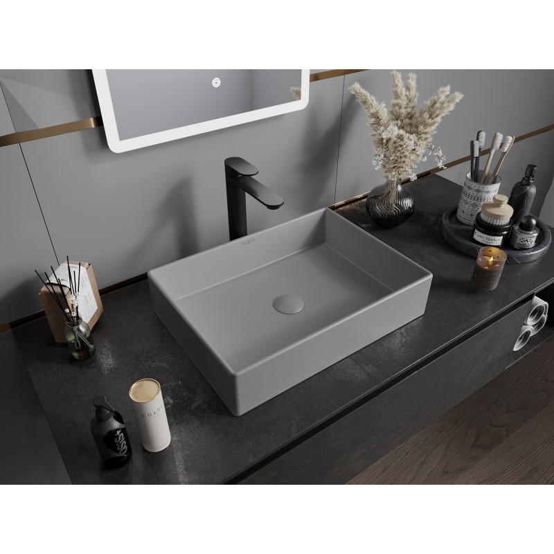 Mexen Goya countertop washbasin 51 x 37 cm, light gray matte - 22185061