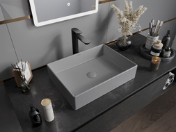 Mexen Goya countertop washbasin 51 x 37 cm, light gray matte - 22185061