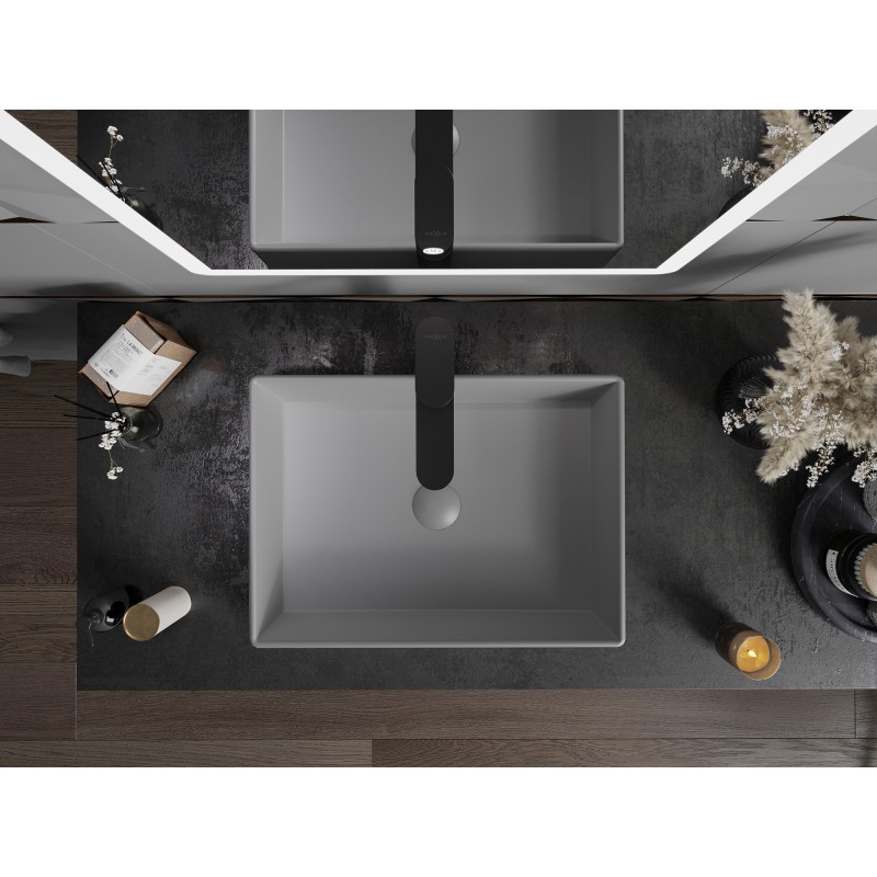 Mexen Goya countertop washbasin 51 x 37 cm, light gray matte - 22185061