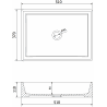 Mexen Goya countertop washbasin 51 x 37 cm, light grey matte - 22185061