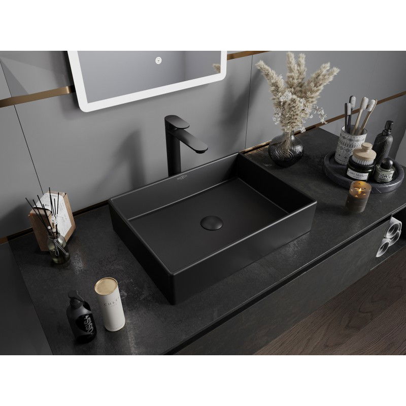 Mexen Goya countertop washbasin 51 x 37 cm, black matte - 22185085
