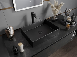 Mexen Goya countertop washbasin 51 x 37 cm, Black matt - 22185085