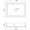 Mexen Goya countertop washbasin 51 x 37 cm, Black matt - 22185085