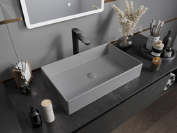 Mexen Goya countertop washbasin 60 x 37 cm, light gray matte - 22186061