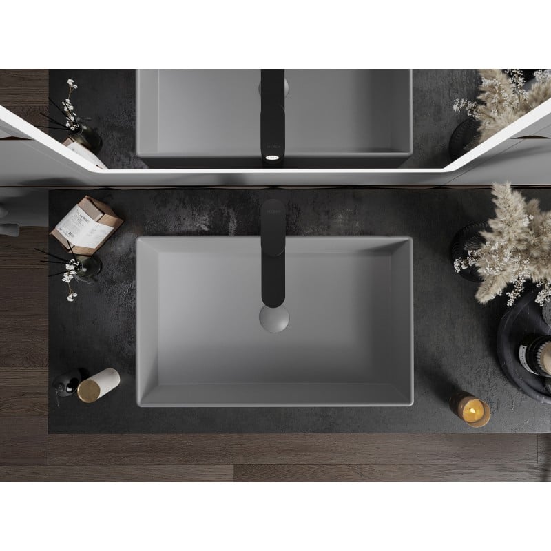 Mexen Goya countertop washbasin 60 x 37 cm, light gray matte - 22186061