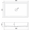 Mexen Goya countertop washbasin 60 x 37 cm, light gray matte - 22186061