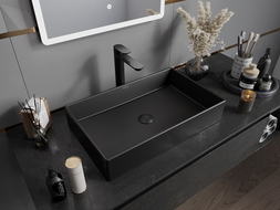 Mexen Goya countertop washbasin 60 x 37 cm, Black matt- 22186085