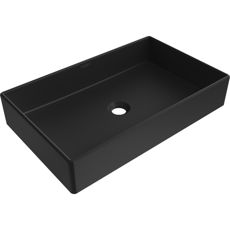 Mexen Goya 60 x 37 cm countertop washbasin, matte black - 22186085
