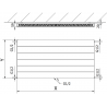 Mexen Line CCL11 panel radiator 300 x 1200 mm, bottom middle connection, 546 W, white - W6C11L-030-120-00
