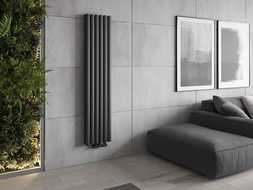 Mexen Dallas decorative radiator 1600 x 360 mm, 1039 W, anthracite - W214-1600-360-00-66