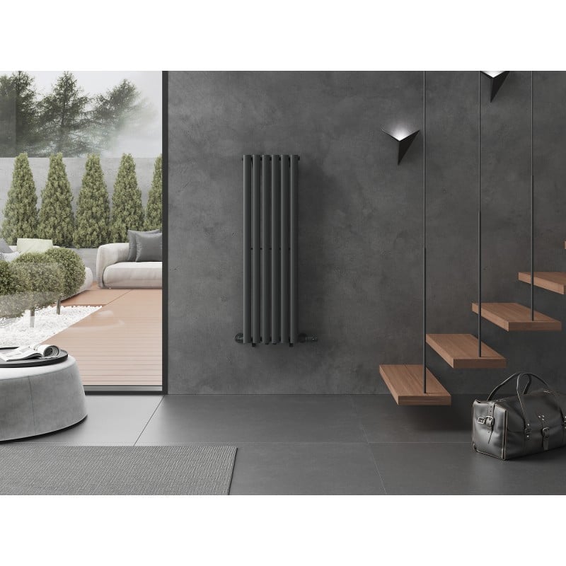 Mexen Oregon decorative radiator 1200 x 360 mm, 417 W, anthracite - W202-1200-350-00-66