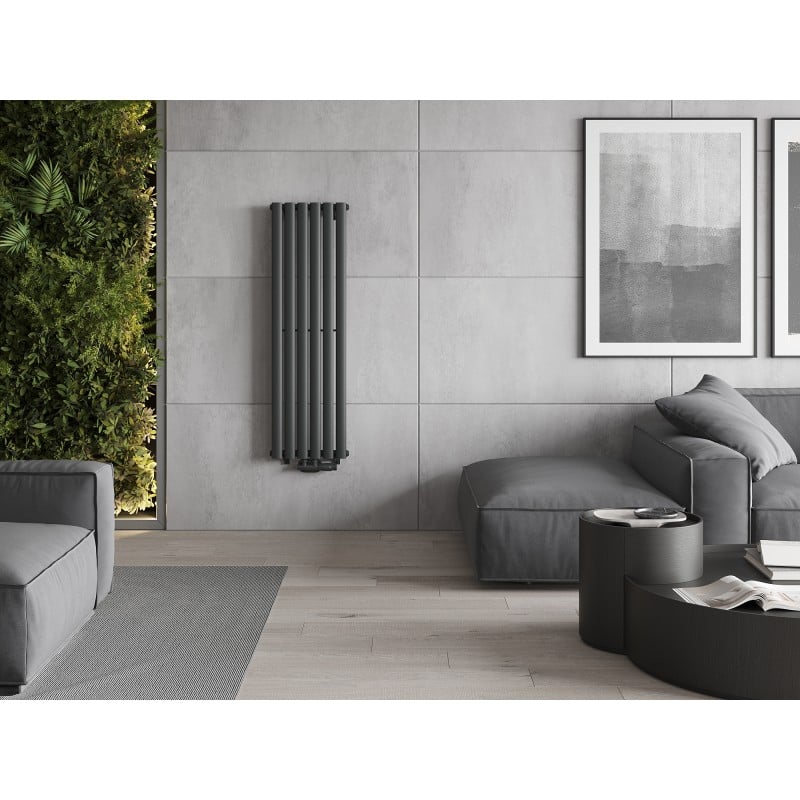 Mexen Oregon decorative radiator 1200 x 360 mm, 417 W, anthracite - W202-1200-350-00-66