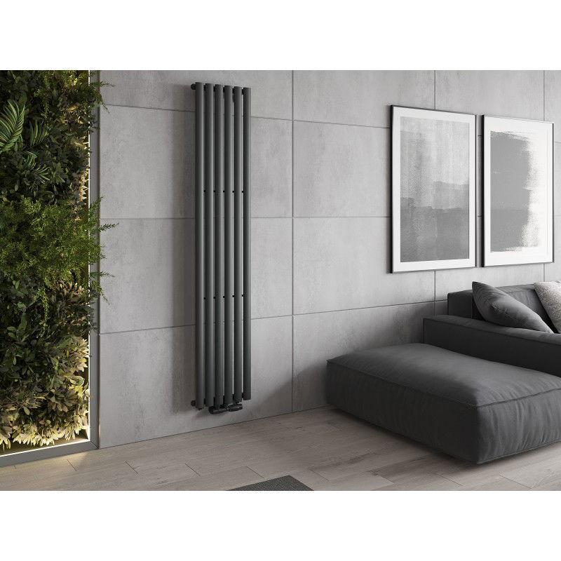 Mexen Oregon decorative radiator 1800 x 360 mm, 604 W, anthracite - W202-1800-350-00-66