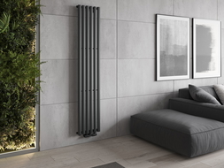 Mexen Oregon decorative radiator 1800 x 360 mm, 604 W, anthracite - W202-1800-350-00-66
