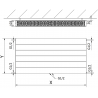 Mexen Line CCL22 panel radiator 300 x 1100 mm, bottom middle connection, 991 W, white - W6C22L-030-110-00