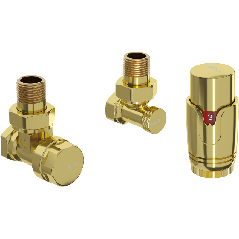 Mexen G00 angular thermostatic set, gold - W901-900-50