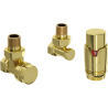 Mexen G00 angled thermostatic set, gold - W901-900-50