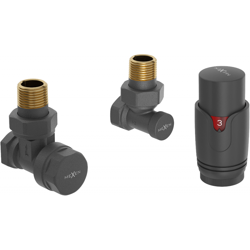 Mexen G00 angled thermostatic set, anthracite - W901-900-66
